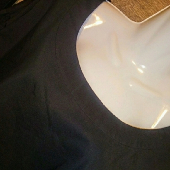 Worthington Top Size L Puff Sleeve High Low Shark Bite Stretch NWT - Picture 5 of 10